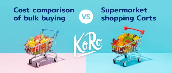 Cost comparison of bulk buying vs supermarket shopping Carts