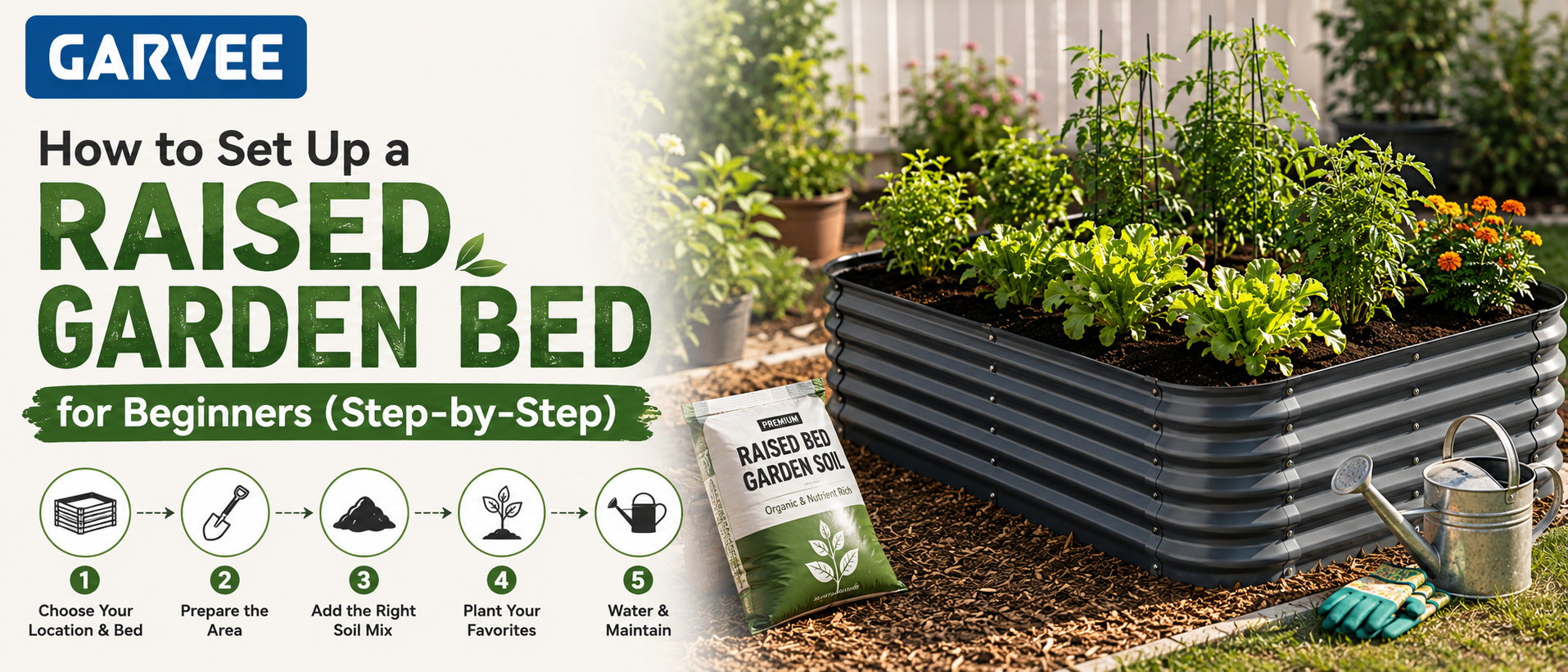 How to Set Up a Raised Garden Bed for Beginners (Step-by-Step)