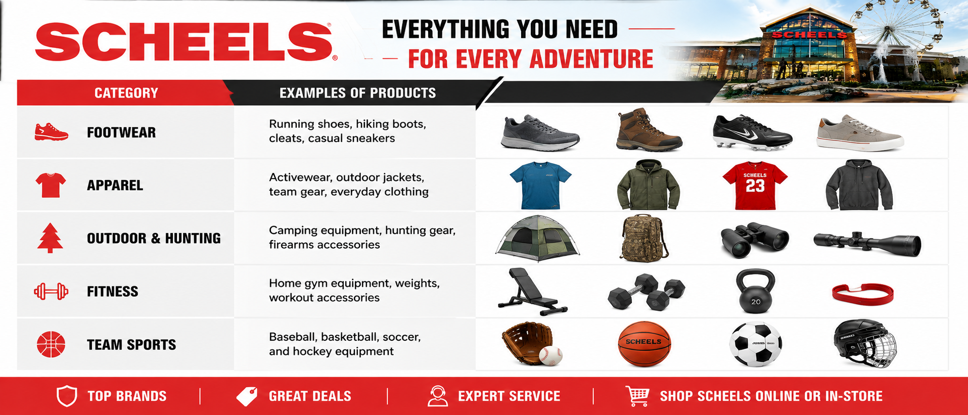 Scheels Sporting Goods Categories Worth Knowing
